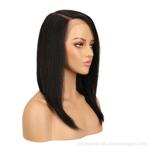 180 Density Soft U Part Hd Lace Frontal Silk Straight 100% Fringe Long Brazilian Peruvian Wigs Lace Front Virgin Human Hair